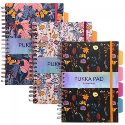 Opakowanie Paczka Kołozeszyt Pukka Pad B5 Project Book Bloom 3 szt mix