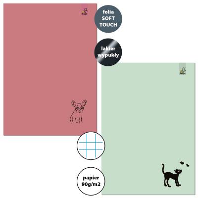 Opakowanie Paczka zeszyt A4 32k.kratka Animal Sketch mix pakiet 5 sztuk