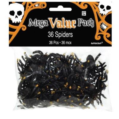 Pająk plastikowy 5x4cm 36szt. Wydawca: AMSCAN. SmakLiter.pl Opakowanie Pająk plastikowy 5x4cm 36szt