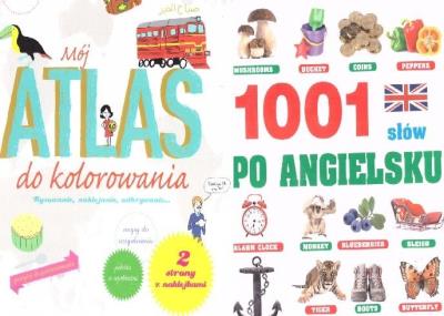 Okładka książki Pakiet: Atlas do kolorowania/ 101 słów pol ang.