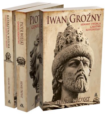 Pakiet Iwan Groźny/ Piotr Wielki/ Katarzyna Wielka. Autor: Henri Troyat. SmakLiter.pl Okładka książki Pakiet Iwan Groźny/ Piotr Wielki/ Katarzyna Wielka