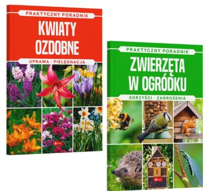 Pakiet Kwiaty ozdobne / Zwierzęta w ogródku. Autor: Opracowanie zbiorowe. SmakLiter.pl Okładka książki Pakiet Kwiaty ozdobne / Zwierzęta w ogródku