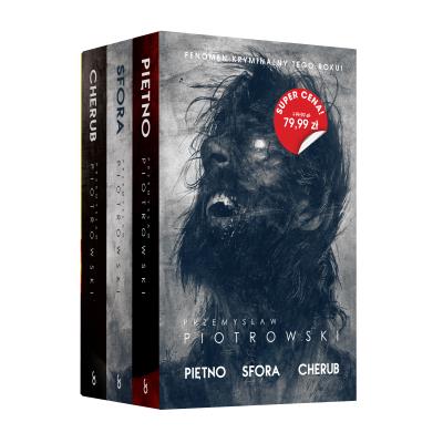 Pakiet: Piętno/Sfora/Cherub. Autor: Piotrowski Przemysław. SmakLiter.pl Okładka książki Pakiet: Piętno/Sfora/Cherub