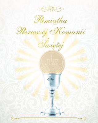 Okładka książki Pamiątka I Komunii Św.(srebrny kielich, mały for.)