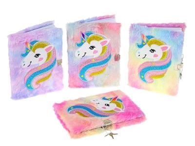 Opakowanie Pamiętnik A5 w okładce pluszowej na kłódkę