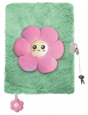 Opakowanie Pamiętnik A5 Włochacz z kłódką 3D My Little Rriend Pink Flower 96 k.