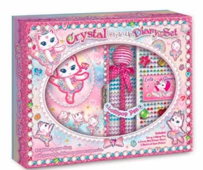 Opakowanie Pamiętnik do dekorowania z kryształkami Kot baletnica