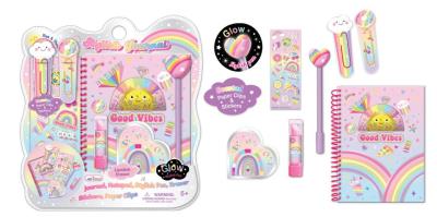 Opakowanie Pamiętnik na spirali z akcesoriami Tęcza