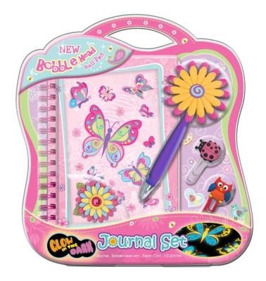 Opakowanie Pamiętnik na spirali z długopisem Motylki