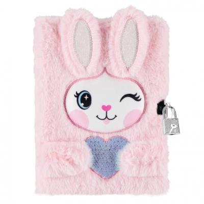 Opakowanie Pamiętnik pluszowy Królik A5 z kłódką