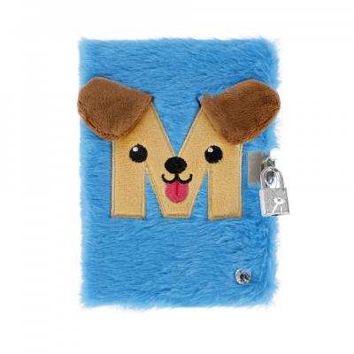 Opakowanie Pamiętnik pluszowy świecący z kłódką Blue M