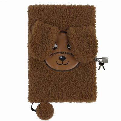 Opakowanie Pamiętnik pluszowy z kłódką Pies DERFORM