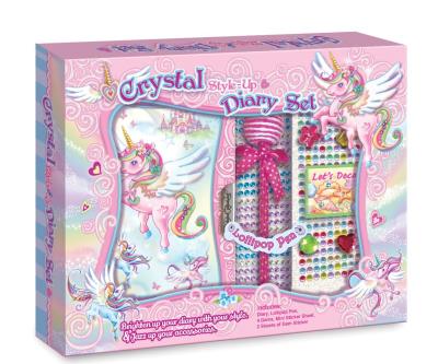 Opakowanie Pamiętnik w zestawie do dekorowania z kryształkami Jednorożec