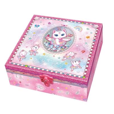 Opakowanie Pamiętnik z akcesoriami w pudełku z półkami Kot baletnica