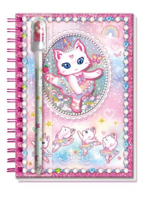 Opakowanie Pamiętnik z długopisem i akcesoriami Kot baletnica