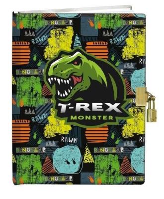 Opakowanie Pamiętnik z kłódką 13x18 Dinozaur T-REX 60K gładki