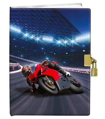 Opakowanie Pamiętnik z kłódką 13x18 Motor wyścigowy 60K
