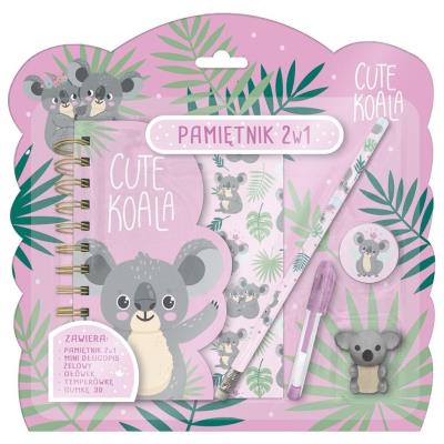 Opakowanie Pamiętnik z kłódką 2w1+ zestaw przyborów Koala 10