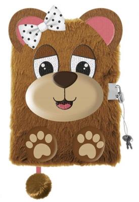 Opakowanie Pamiętnik z kłódką 3D włochacz A5 96k Bear