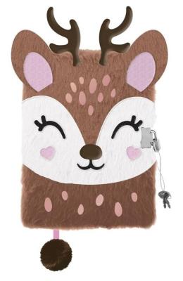 Opakowanie Pamiętnik z kłódką 3D włochacz A5 96k Deer