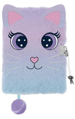 Opakowanie Pamiętnik z kłódką 3D włochacz A5 96k Pastel Cat