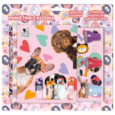 Opakowanie Pamiętnik z kłódką Cleo i Frank Pies 40 DERFORM