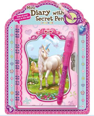 Opakowanie Pamiętnik z niewidzialnym długopisem Jednorożce