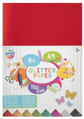 Opakowanie Papier brokatowy A4 8 arkuszy