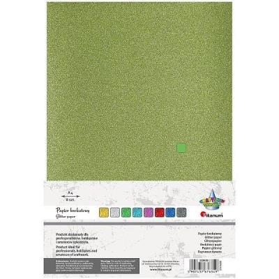 Opakowanie Papier brokatowy A4 dwustronny 8 kolorów