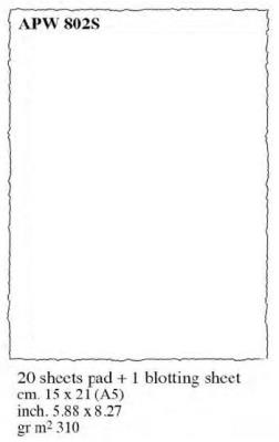 Opakowanie Papier czerpany A5 z podkładką 20 arkuszy biały