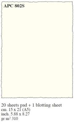 Opakowanie Papier czerpany A5 z podkładką 20 arkuszy kremowy