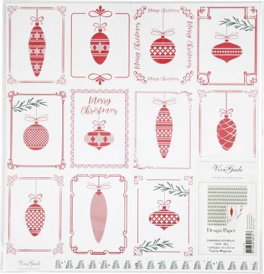 Opakowanie Papier ozdobny Balls and trees 30,5x30,5cm 180g 5 arkuszy edycja limitowana