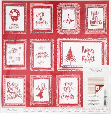 Opakowanie Papier ozdobny Doodles and texts scrapbooking 30,5x30,5cm 180g 5 arkuszy edycja limitowana