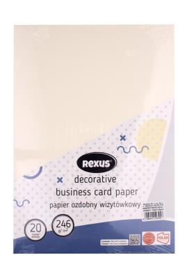 Opakowanie Papier wizytówkowy A4/20ark kremowy - prążki