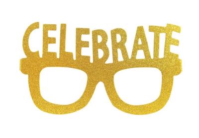 Opakowanie Papierowe okulary brokatowe Celebrate 4szt