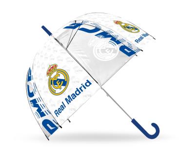Parasolka Real Madryt przezroczysta automatyczna 19cali RM00018. Wydawca: Kids Euroswan. SmakLiter.pl Opakowanie Parasolka Real Madryt przezroczysta automatyczna 19cali RM00018