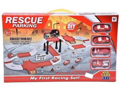 Parking straży pożarnej + 4 pojazdy. Wydawca: ADAR. SmakLiter.pl Opakowanie Parking straży pożarnej + 4 pojazdy