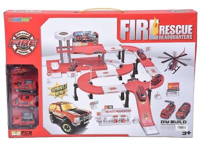 Parking straży pożarnej z pojazdami. Wydawca: ADAR. SmakLiter.pl Opakowanie Parking straży pożarnej z pojazdami