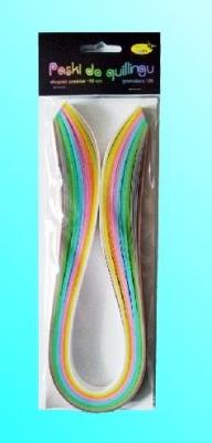 Opakowanie Paski do quillingu 10mmx50cm pastelowe 100szt