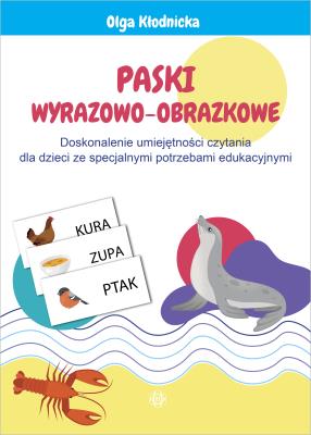 Paski wyrazowo-obrazkowe. Autor: Olga Kłodnicka. SmakLiter.pl Okładka książki Paski wyrazowo-obrazkowe