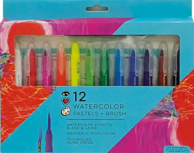 Opakowanie Pastele akwarelowe 12 kolorów + pędzelek