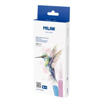 Opakowanie Pastele suche miękkie w kartonowym opakowaniu 12 kolorów metalicznych