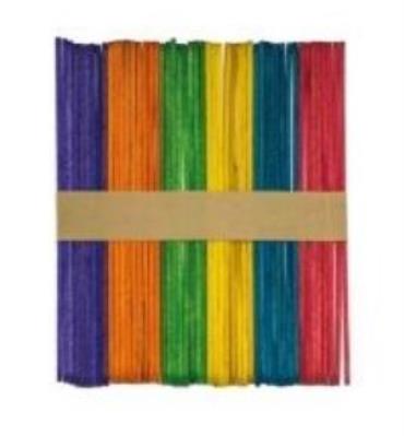 Opakowanie Patyczki kreatywne kolorowe 11,4cm 50szt