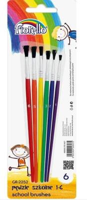 Pędzel okrągły 6szt. Wydawca: Fiorello. SmakLiter.pl Opakowanie Pędzel okrągły 6szt