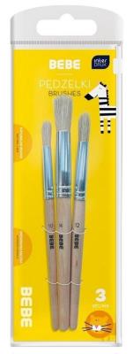 Pędzelki drewniane 3szt BB Kids. Wydawca: INTERDRUK. SmakLiter.pl Opakowanie Pędzelki drewniane 3szt BB Kids