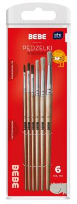 Opakowanie Pędzelki drewniane 6szt BB Kids