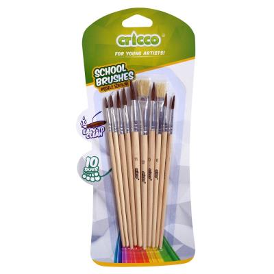 PĘDZELKI SZKOLNE CRICCO 10 SZT BLISTER. Wydawca: Cricco. SmakLiter.pl Opakowanie PĘDZELKI SZKOLNE CRICCO 10 SZT BLISTER