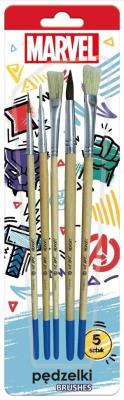 Pędzelki z naturalnego włosia Avengers 5szt. Wydawca: Beniamin. SmakLiter.pl Opakowanie Pędzelki z naturalnego włosia Avengers 5szt