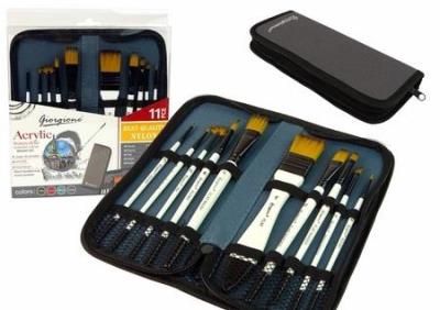 Opakowanie Pędzle akrylowe w piórniku 10szt