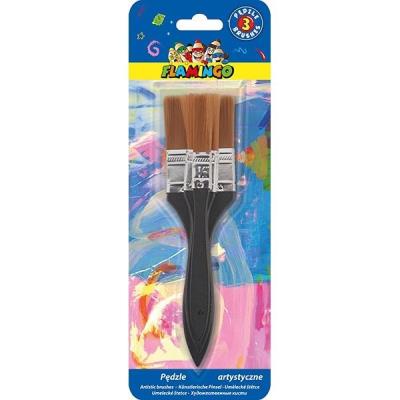 Pędzle artystyczne płaskie 3szt. Wydawca: Titanum. SmakLiter.pl Opakowanie Pędzle artystyczne płaskie 3szt